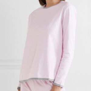 Sleepy Jones Brigitte Lounge Shirt Mini Stripes Pink White